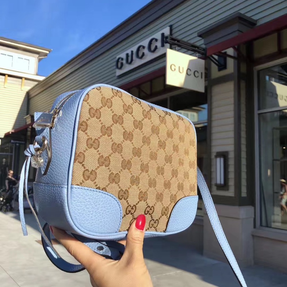 Gucci Canvas Leather GG Guccissima BREE Crossbody - Picture 6 of 8